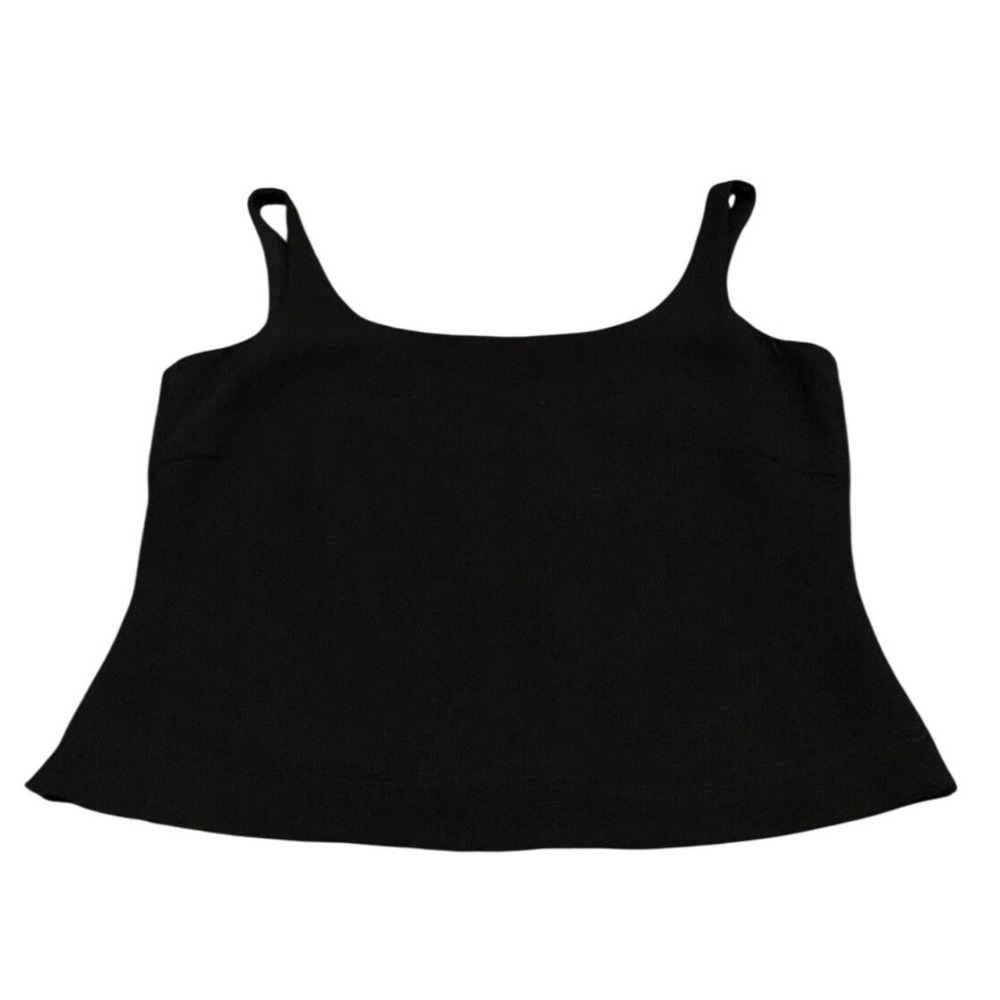 Planet Tank Top Womens 12 Black Scoop Neck Sleeveless Textured 43726